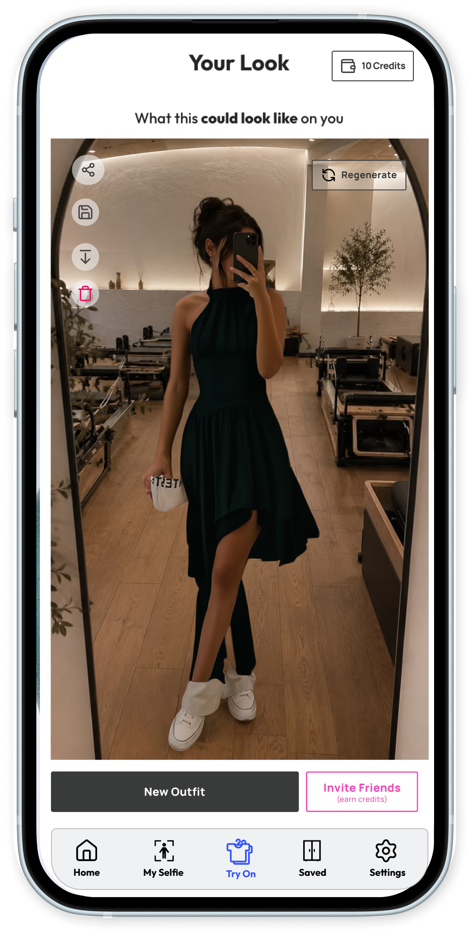 Your Look screen